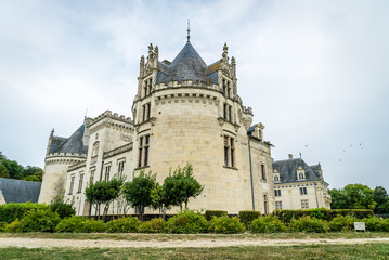 Fototapeta na wymiar BrezÃ© castle attraction in Loire region in France