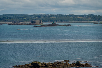 Casle of the english close to Roscoff in Brittany in France