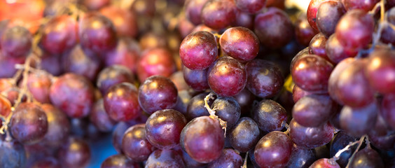 Fresh red grapes