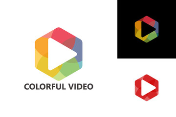 Colorful Video Play Logo Template Design Vector, Emblem, Design Concept, Creative Symbol, Icon