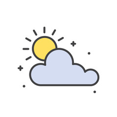 Camping weather line icon for graphic and web design, Modern simple vector sign. Internet concept. Trendy symbol for website design web button or mobile app.