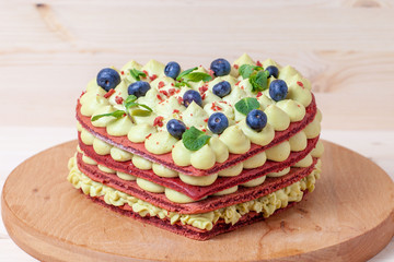 heart shaped cak