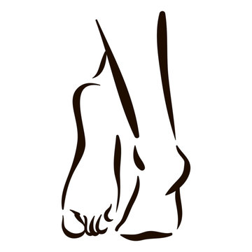 recommend clip art: Vector foot care Icon illustration. Woman feet symbol on white background