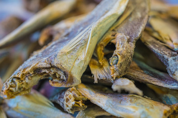 Dried fish at market