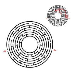 Abstact labyrinth. Game for kids. Puzzle for children. Maze conundrum. Vector illustration.