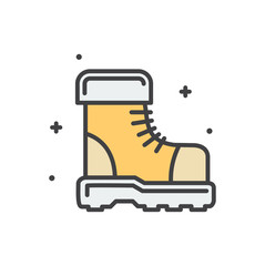 Camping shoe line icon for graphic and web design, Modern simple vector sign. Internet concept. Trendy symbol for website design web button or mobile app.