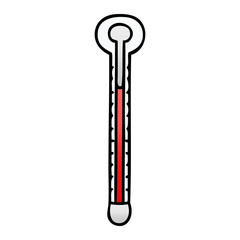 quirky gradient shaded cartoon thermometer