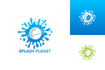Splash Planet Logo Template Design Vector, Emblem, Design Concept, Creative Symbol, Icon