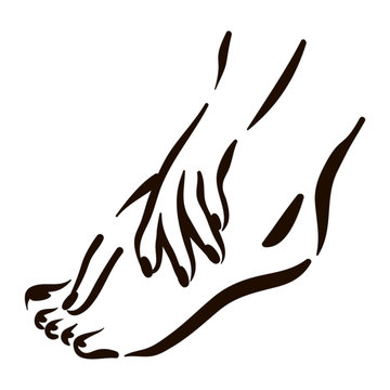 recommend clip art: Vector foot care Icon illustration. Woman feet symbol on white background
