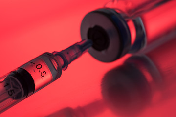 Concept photo about the possible threat of vaccination