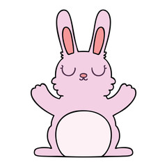 quirky hand drawn cartoon rabbit
