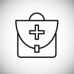 First aid kit line icon for graphic and web design, Modern simple vector sign. Internet concept. Trendy symbol for website design web button or mobile app.
