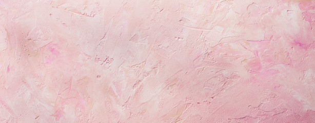 Rose stone background, plaster, tinted, long banner