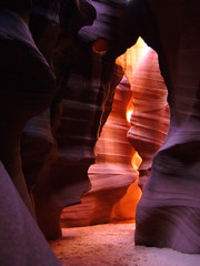rock formation in upper antelope canyon near page and lake powell