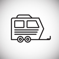 Camper van line icon for graphic and web design, Modern simple vector sign. Internet concept. Trendy symbol for website design web button or mobile app.