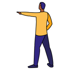 young and casual black man character