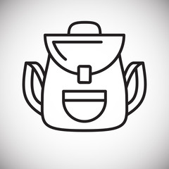 Backpack line icon for graphic and web design, Modern simple vector sign. Internet concept. Trendy symbol for website design web button or mobile app.