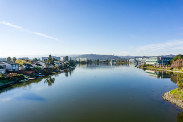 Redwood shores lagoon, San Francisco bay area, California