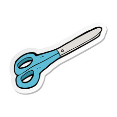 Fototapeta premium sticker of a cartoon scissors