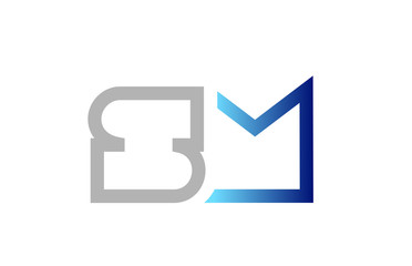 blue grey alphabet letter logo combination design