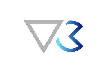 blue grey alphabet letter logo combination design