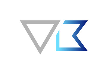 blue grey alphabet letter logo combination design