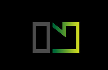 green black grey alphabet letter logo combination design