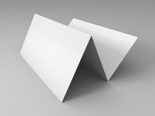 Blank white folder brochure template mockup