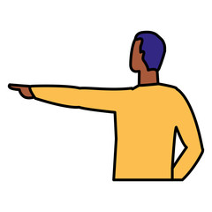 young and casual black man character