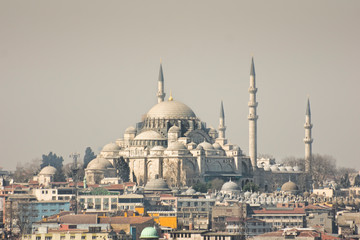 Fototapeta na wymiar world locations,Asia,Europe,turkey,marmara,istanbul, imperial ottoman SŸleymaniye Mosque,