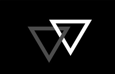 white black grey alphabet letter logo combination design