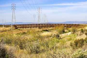 Bridge on the San Francisco bay trail, Mountain View, California