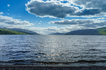 Lake Loch Ness on a sunny day