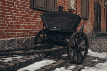 Fototapeta na wymiar Medieval wagon cart