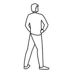 young and casual man character