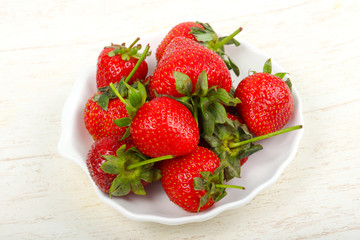 Strawberry in the bowl