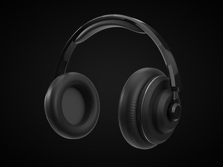 Fototapeta na wymiar wireless headphone with modern design. 3d illustration