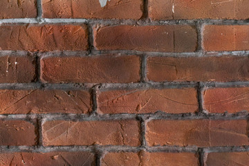 Seamless design vintage style in natural light ancient cream beige yellow brown brick wall textured  background. white brick wall, texture of whitened masonry as a background