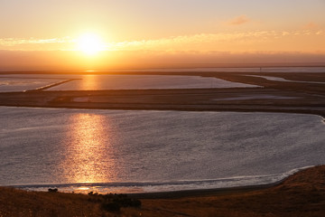 Sunset in Coyote Hills Regional Park, east San Francisco Bay Area, Fremont, California