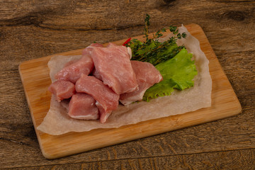 Raw pork meat for roast