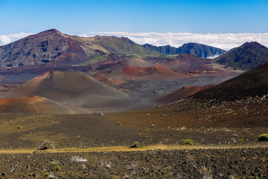 Colorful desert landscape in Haleakala National Park, Maui, Hawaii