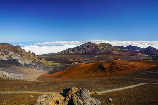Colorful desert landscape in Haleakala National Park, Maui, Hawaii
