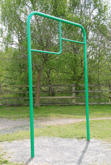 Fototapeta premium Outdoor Gym Fitness Chin Up Frame Equipment.