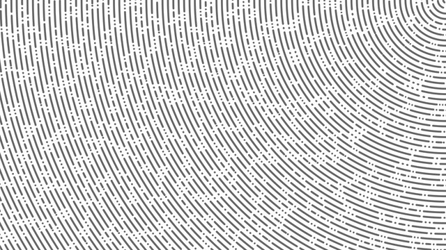 Abstract Geometric Background Design. Vector Seamless Black and White Irregular Rounded Dash Lines Pattern.