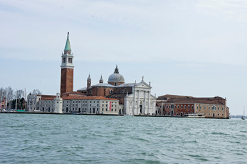 Gondola, San Marco canal, San Giorgio Maggiore church, Venice, Italy, Europe