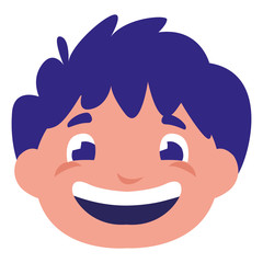 cute little boy head character