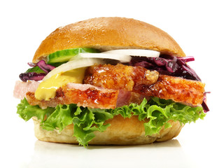 Krustenbraten Brötchen - Hamburger