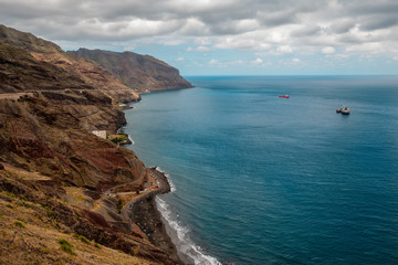 Fototapeta premium Panoramic view of Las Gaviotas, Tenerife