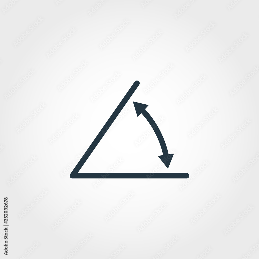 Poster angle measurement icon from measurement icons collection. creative element design angle measurement 