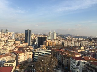 Istanbul city view at sunset